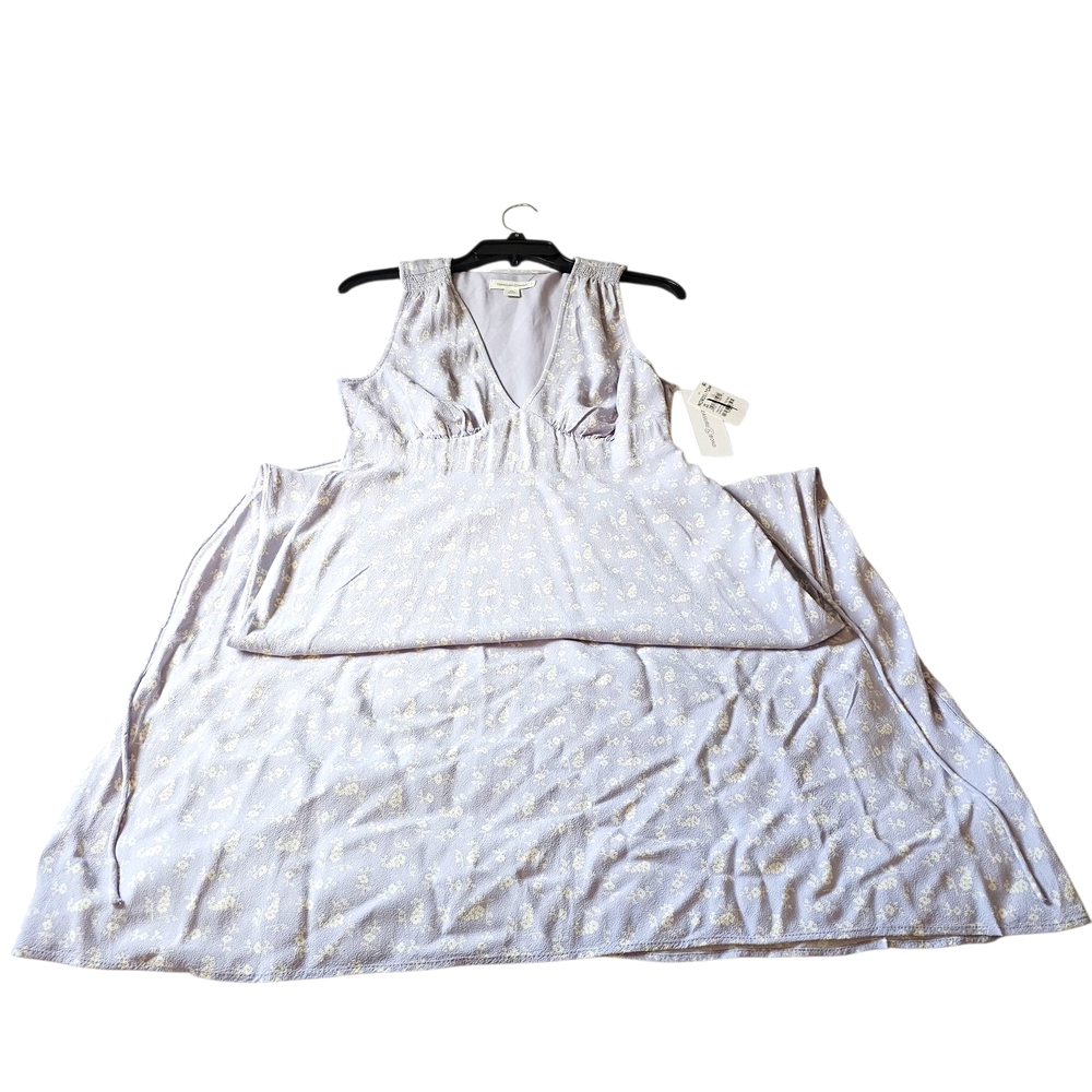 Nordstrom Treasure & Bond Light Purple Floral V-neck Maxi‎ Dress SZ XS NWT - Picture 10 of 11